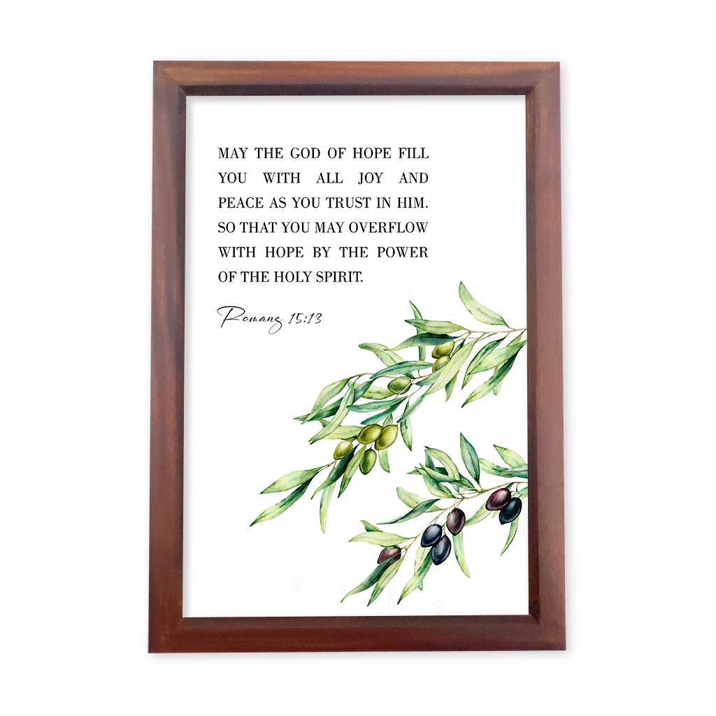 May the God of hope fill you with all joy