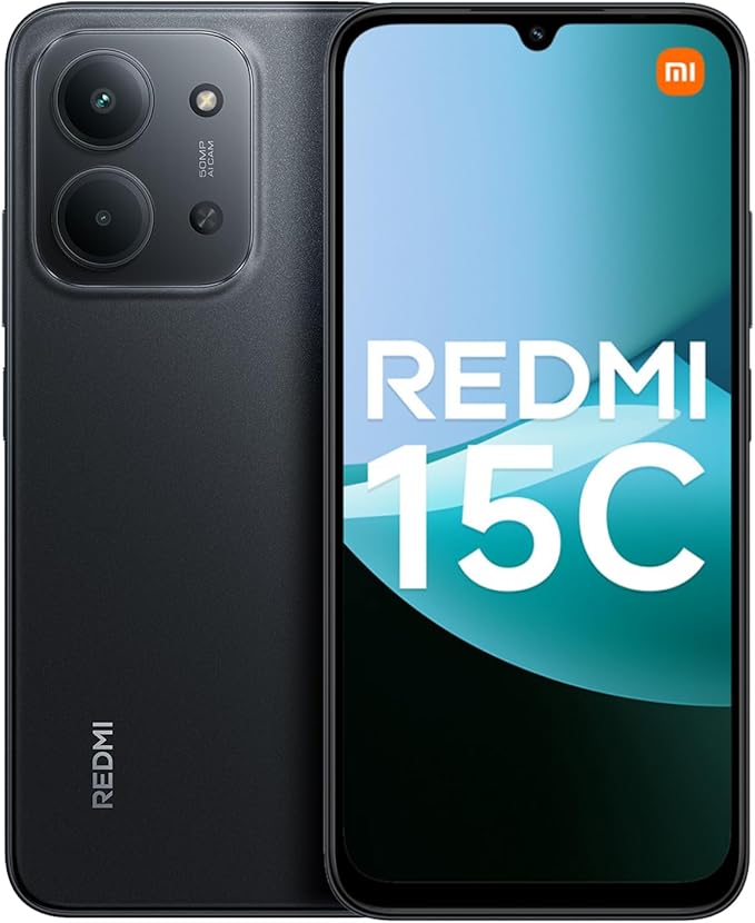 XIAOMI Redmi 15C Smartphone 4+128GB Pantalla de 6.9" 120Hz cámara IA de 50MP batería de 6000mAh Carga rápida de 33W procesador Octa-Core