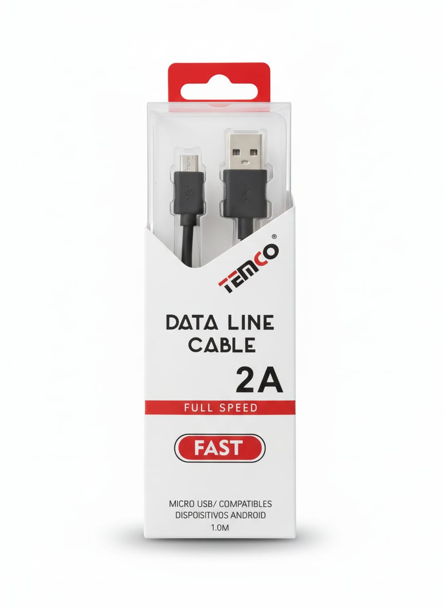 Cable de datos micro USB B, 2A para android