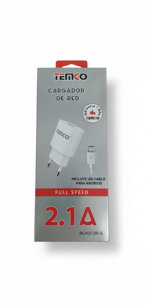 Cargador de red TEMCO 2.1A