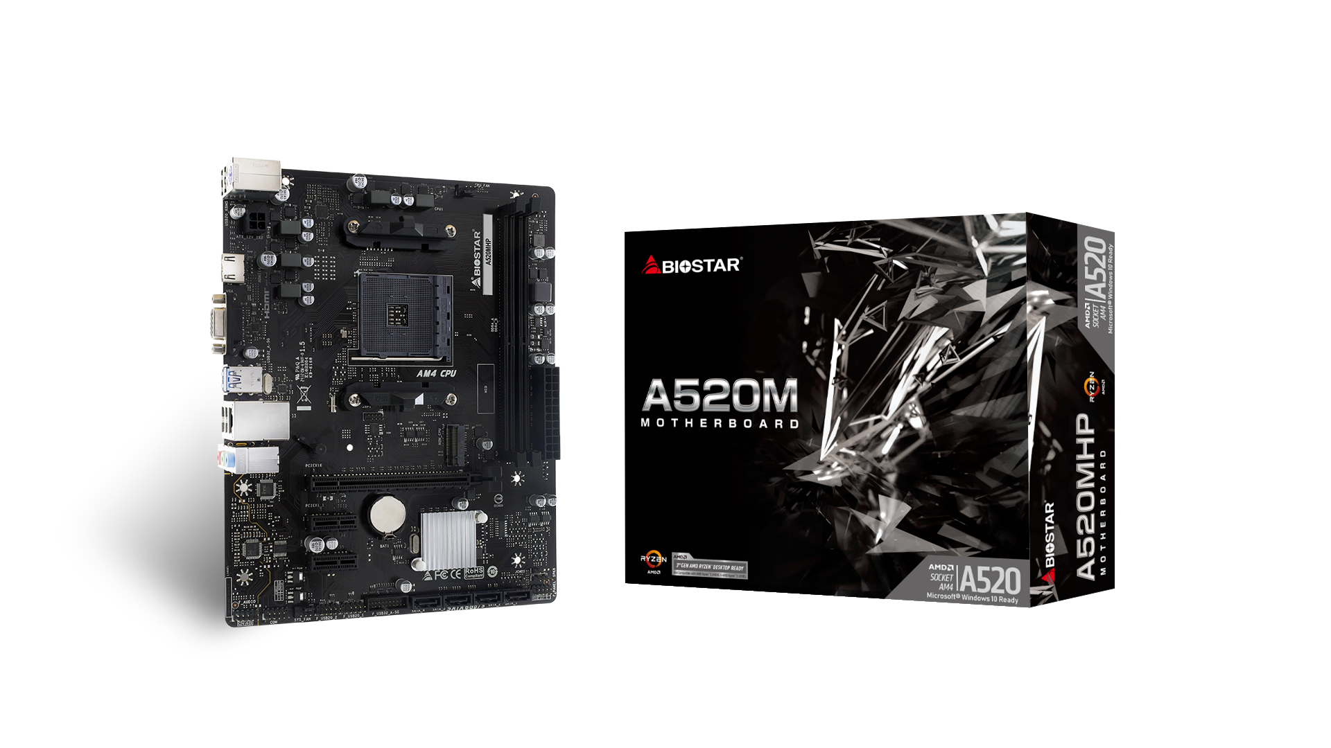 Ordenador MARS GAMING AMD ATHLON 3.5Ghz, Placa base A520MHP, 256GB almacenamiento, 8GB RAM DDR4, fuente de alimentacion 500W