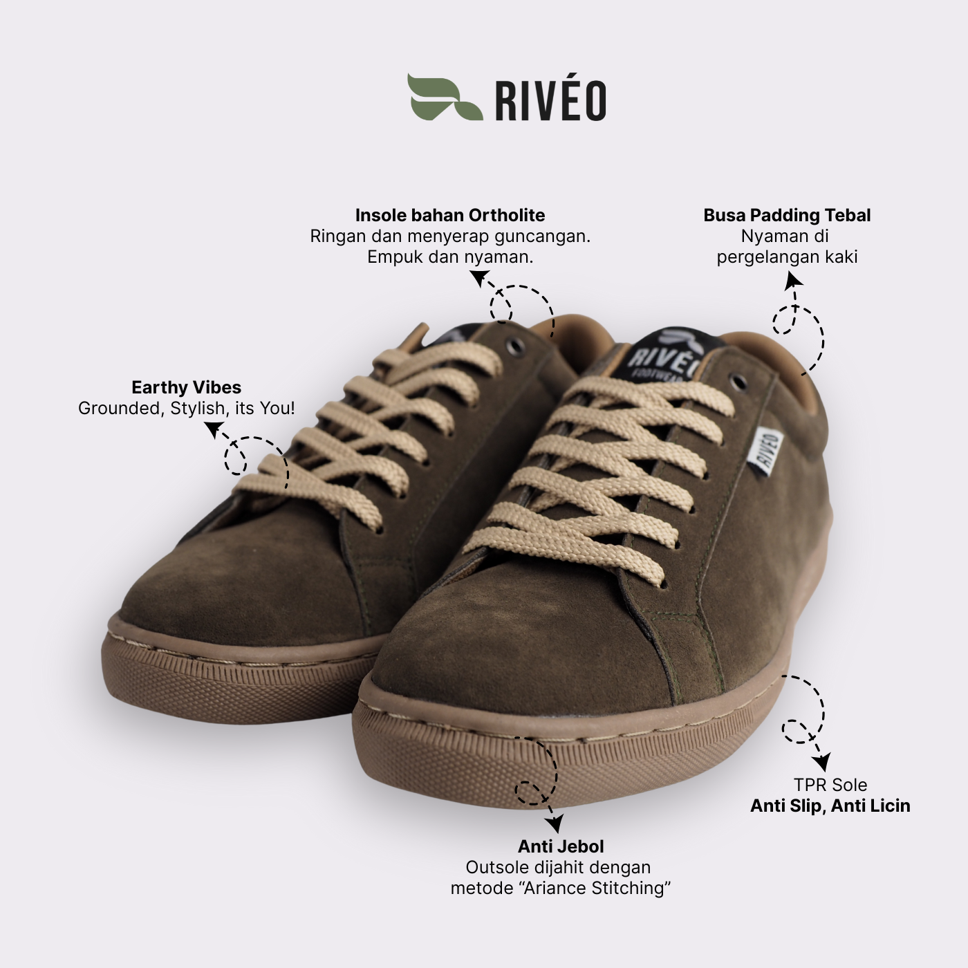  RIVÉO Terra Suede Series - Olive Green