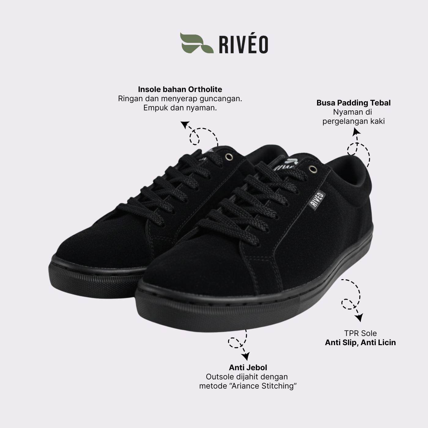  RIVÉO Terra Suede Series - Midnight Black