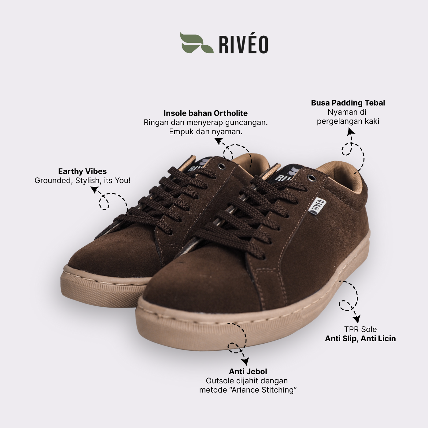  RIVÉO Terra Suede Series - Chestnut Brown