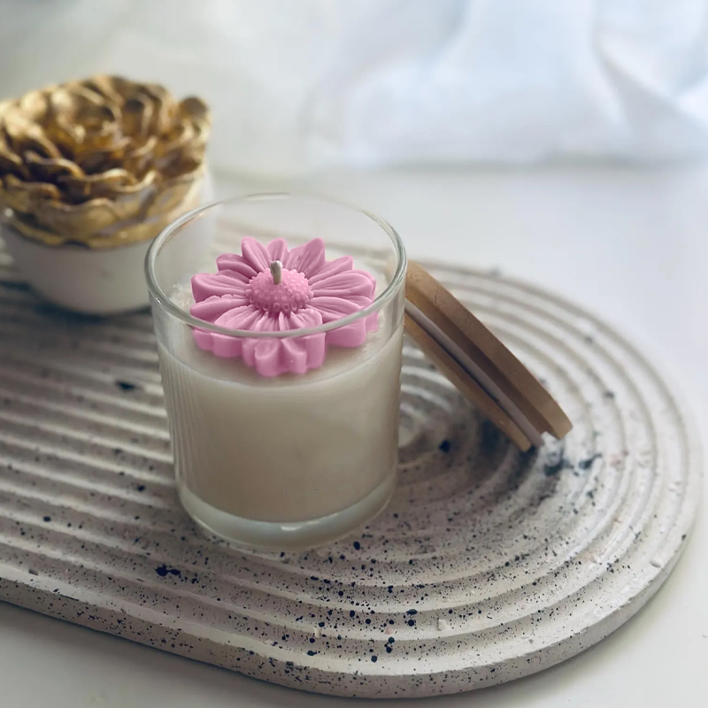 Handmade Floral Jar Candle