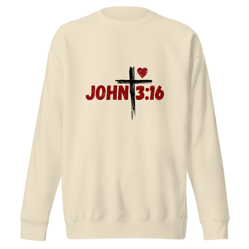 John 3:16 - Unisex Premium Sweatshirt