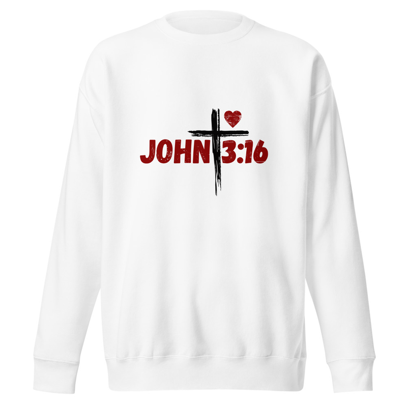 John 3:16 - Unisex Premium Sweatshirt