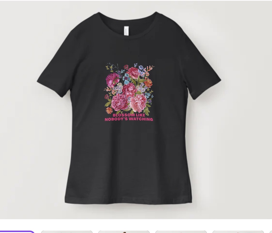 Floral Graphic T-Shirt Black 