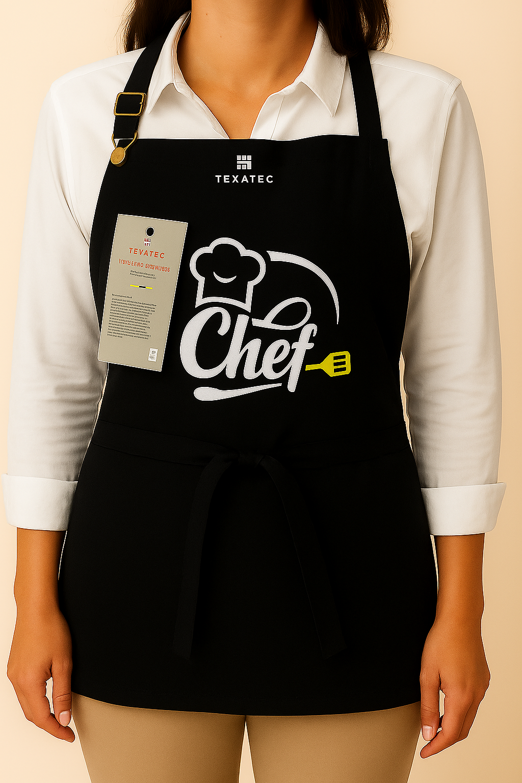 Tablier en coton noir