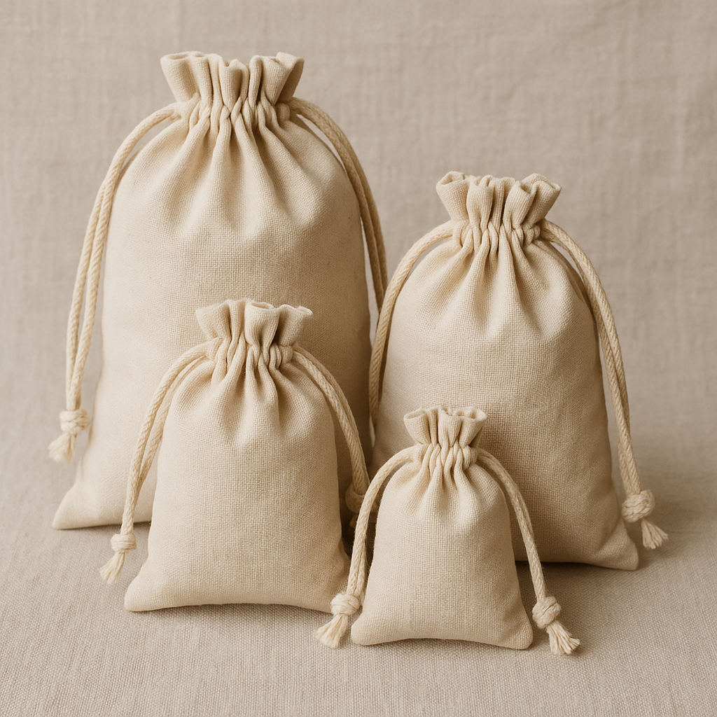 Pochette beige cordon 24x30