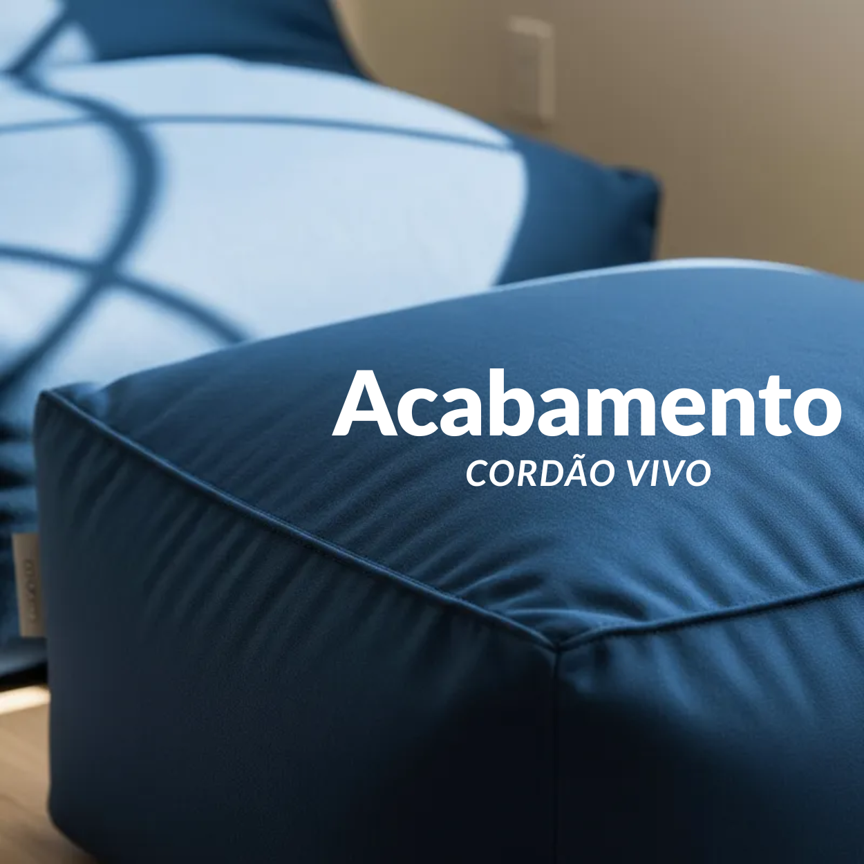 Sofá Puff Zena  80 Cm C/ Apoio de Pés Impermeável Outdoor