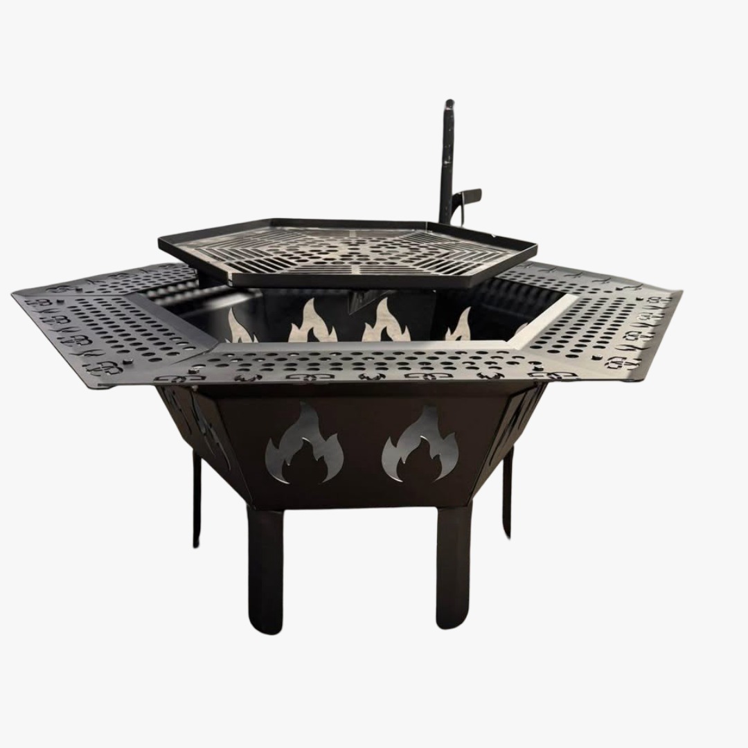 Lareira Hexagonal 85cm 2 Andares