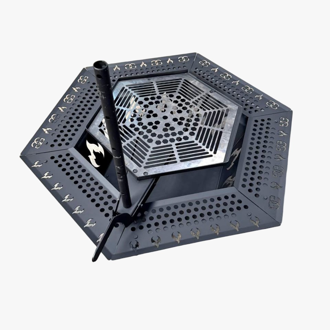 Lareira Hexagonal 85cm 2 Andares