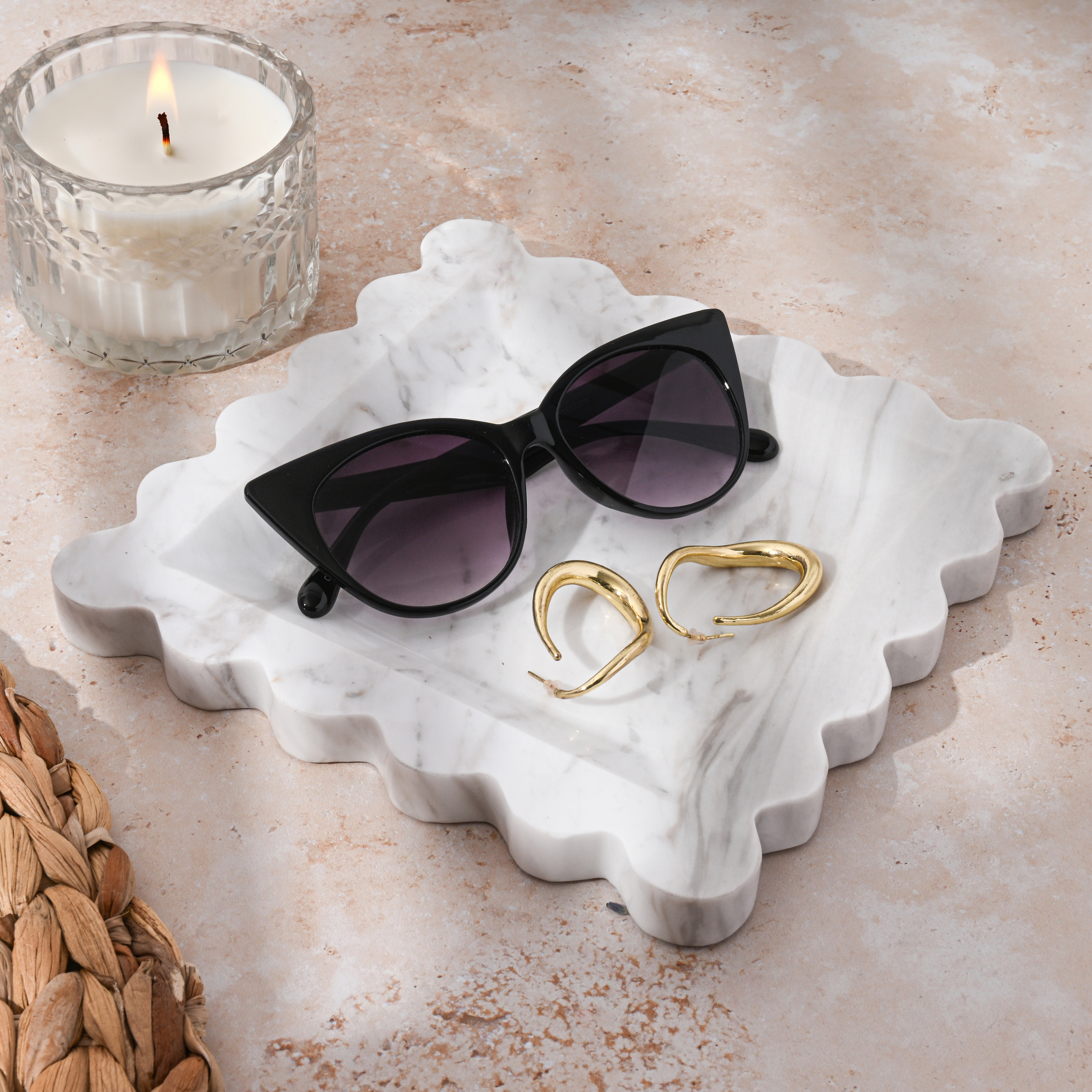 Volakas Marble Decorative Tray