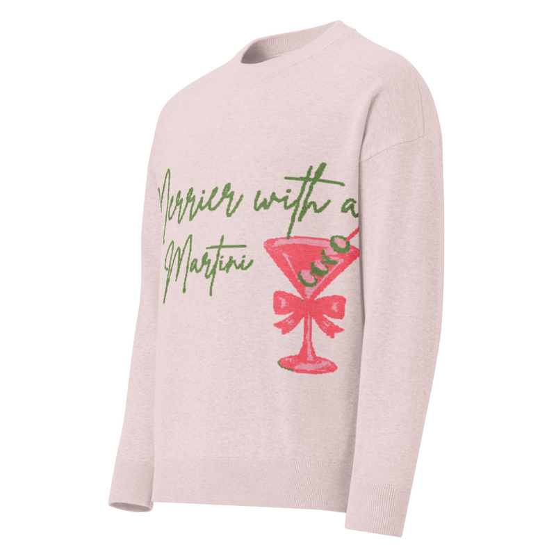 Merrier with a martini knitted crew neck sweater