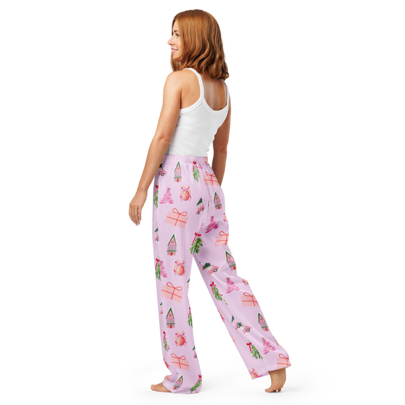 Pink Christmas Pajama Bottom 