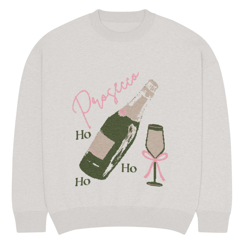 Prosecco knitted crew neck sweater