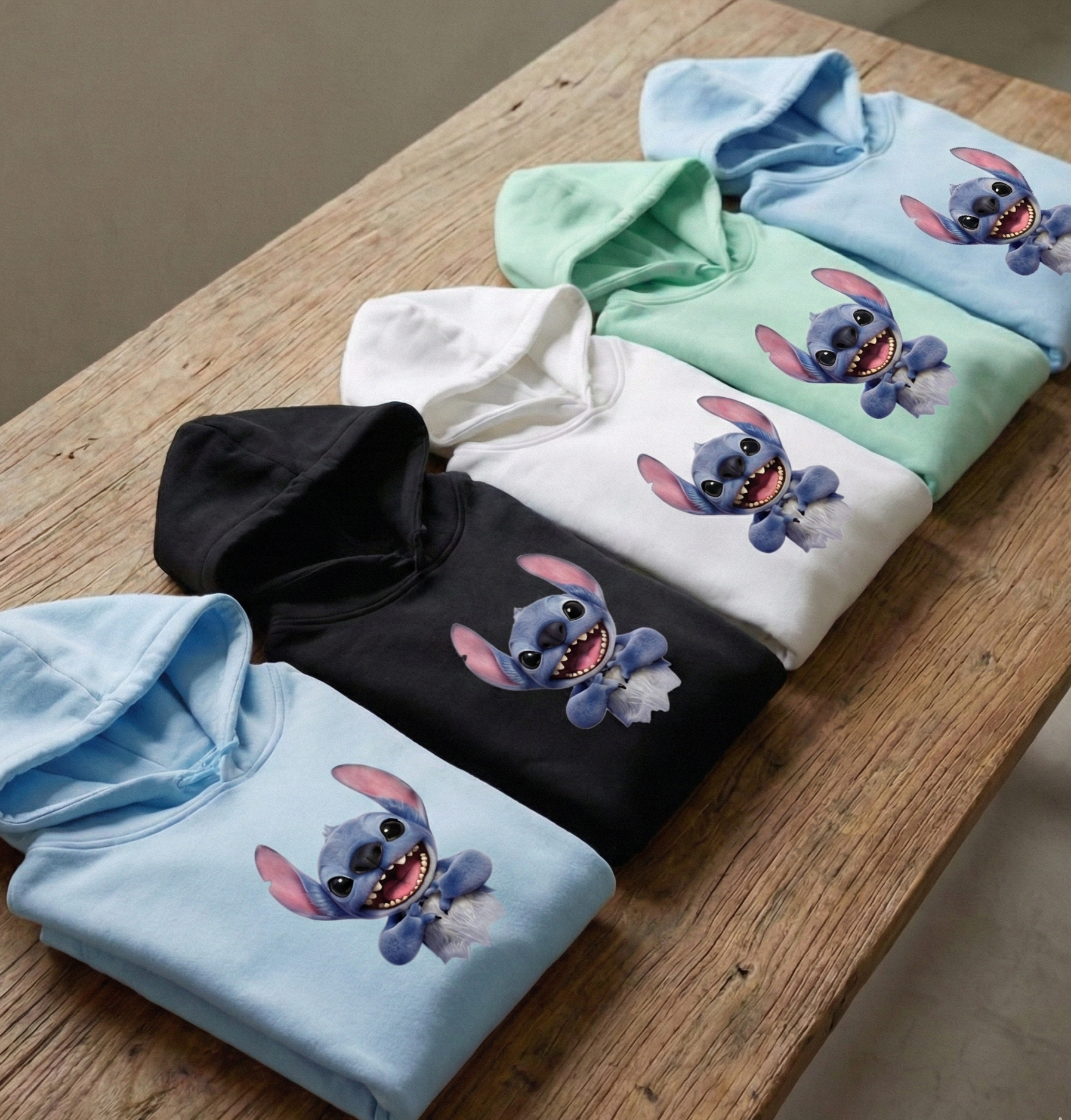 Stitch Women's Hoodie | Pullover Sweatshirt with Smiling Stitch Graphic 