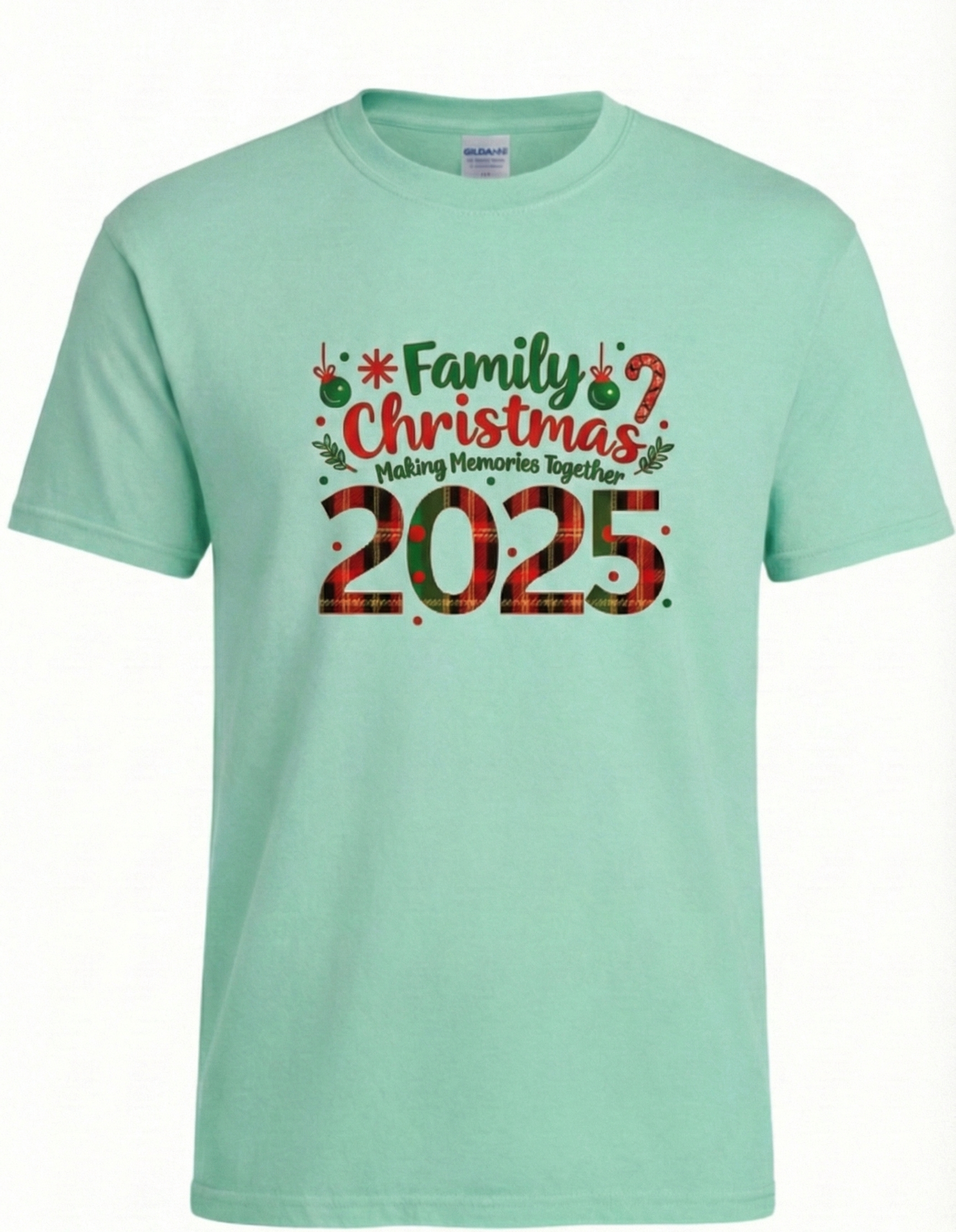 Family Christmas Matching T-Shirts 2025 Cute Plaid Holiday Xmas Tees for Mom Dad Kids Fun Family Photo Outfits