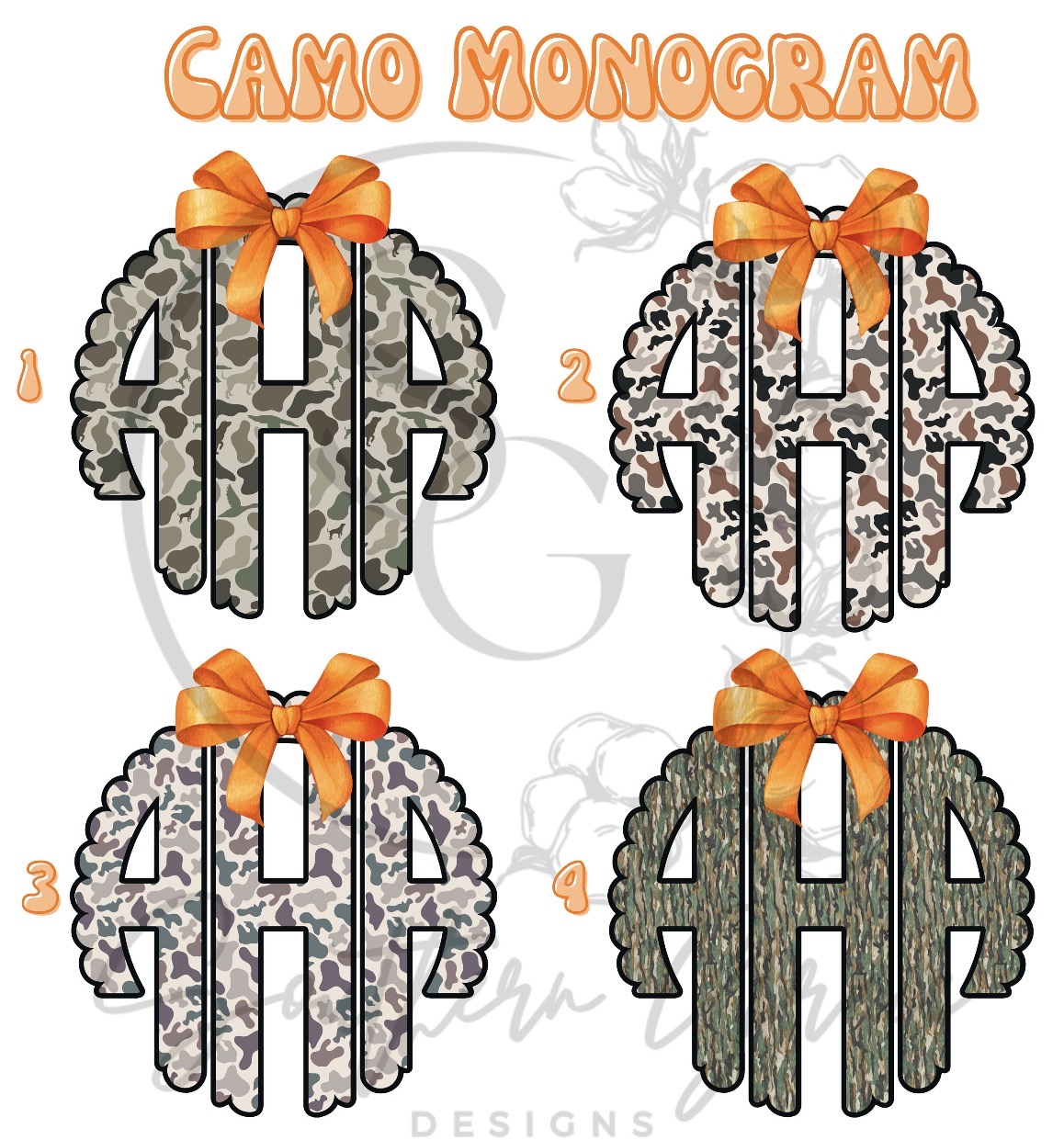 Kids Camo Monogram