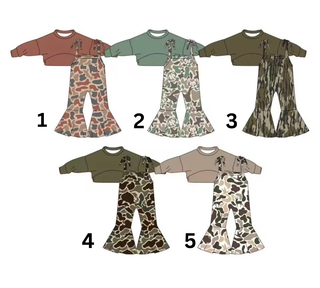 Camo Sweatshirt Two Piece Sets 🤎