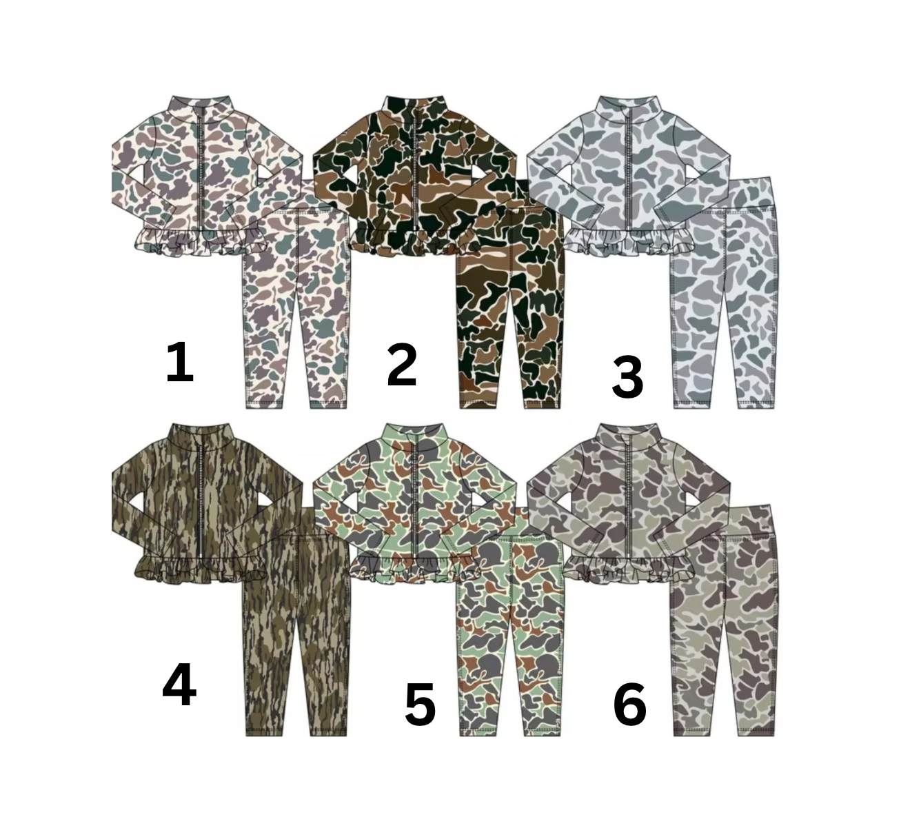 Camo Two Piece Sets 🤎