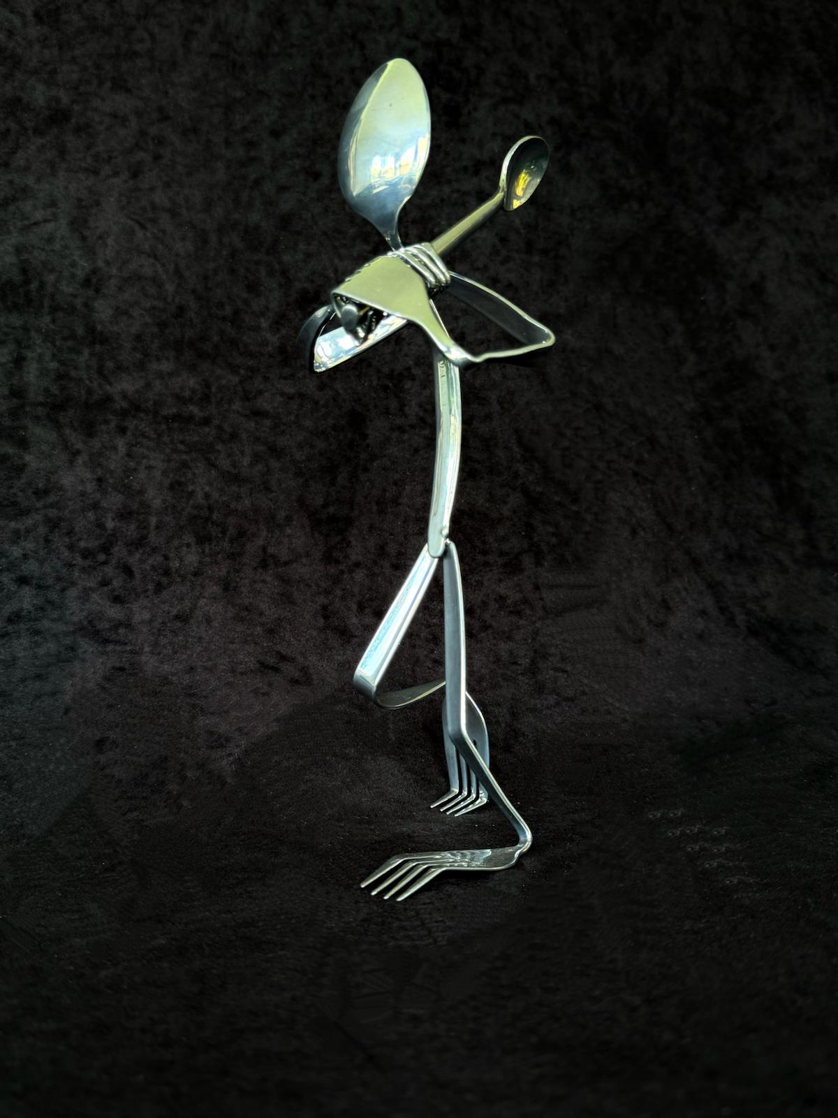 Metal Cutlery Figurine Golfer