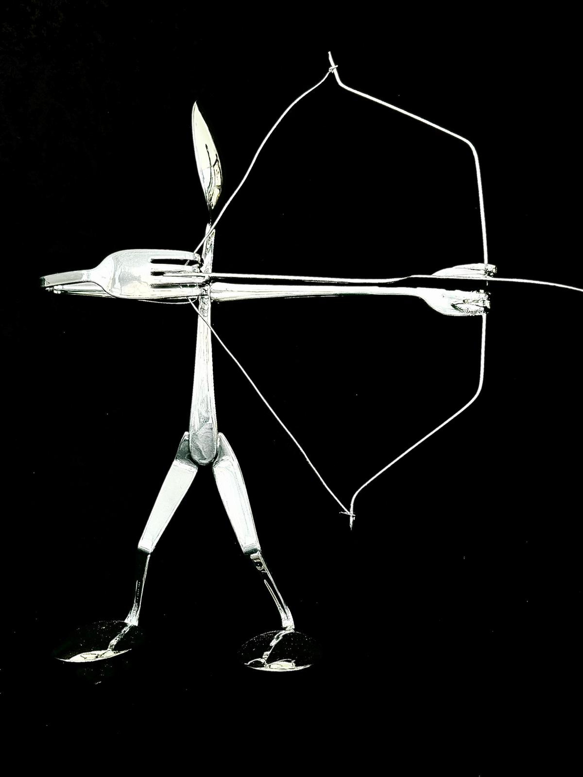 Metal Archer Sculpture