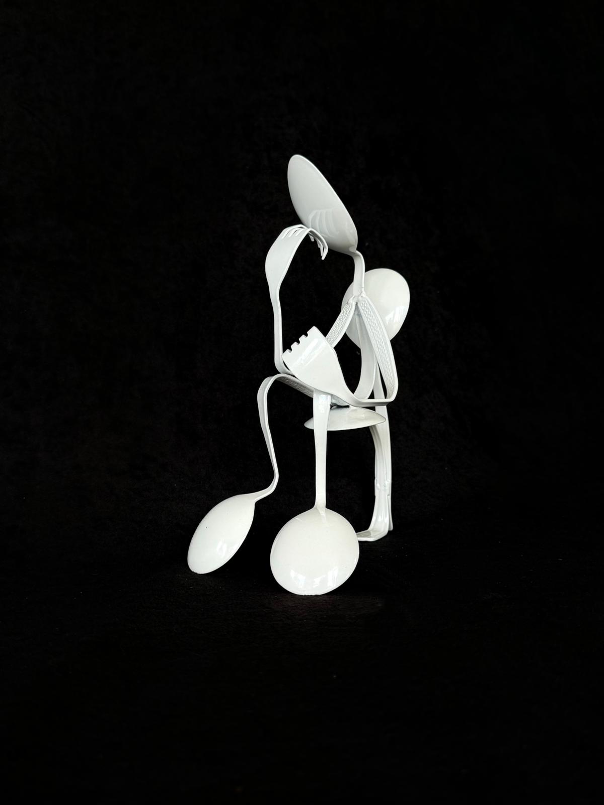 Modern Spoon Sculpture Thinking Man