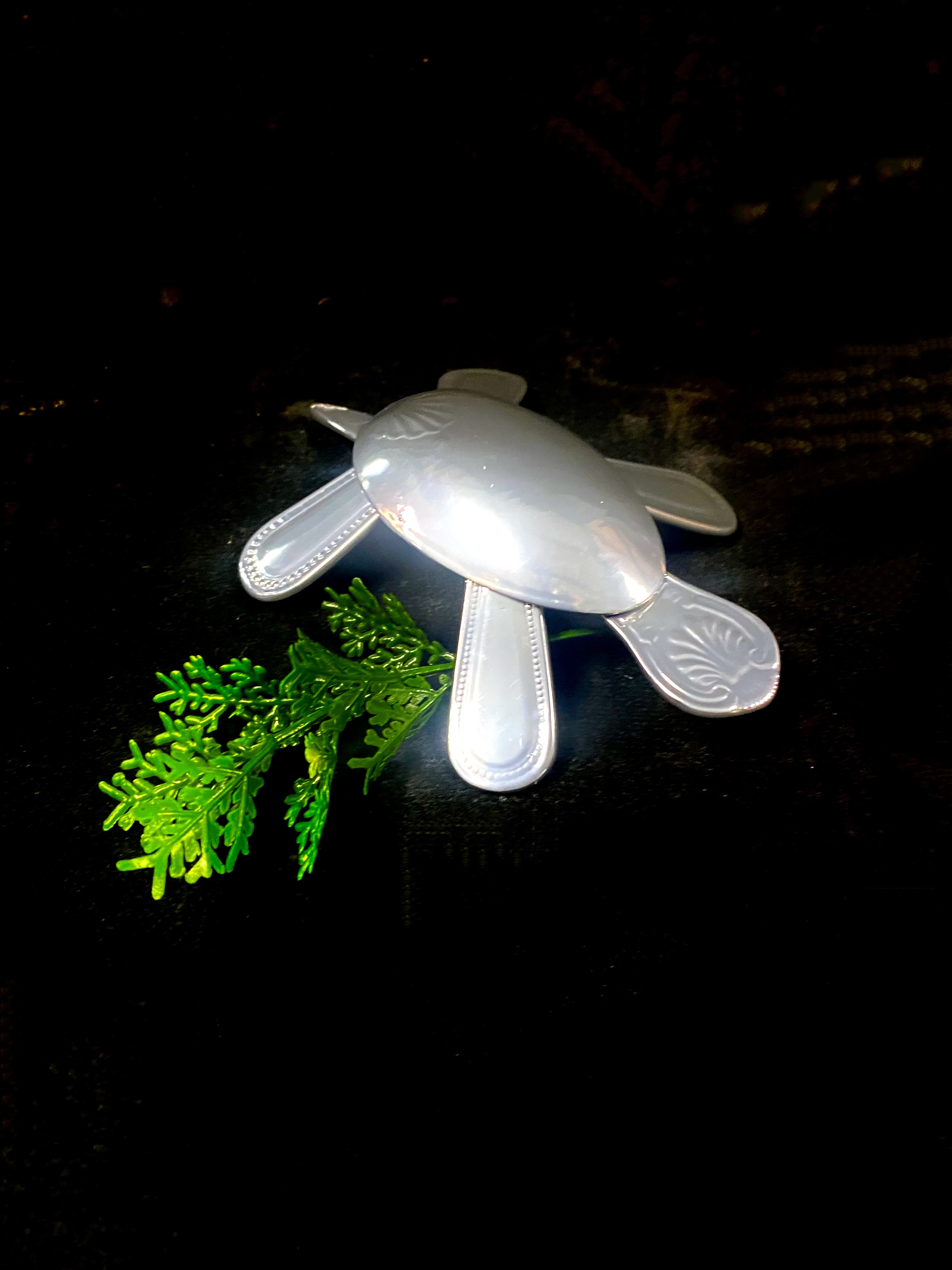 Handcrafted Metal Turtle Figurine