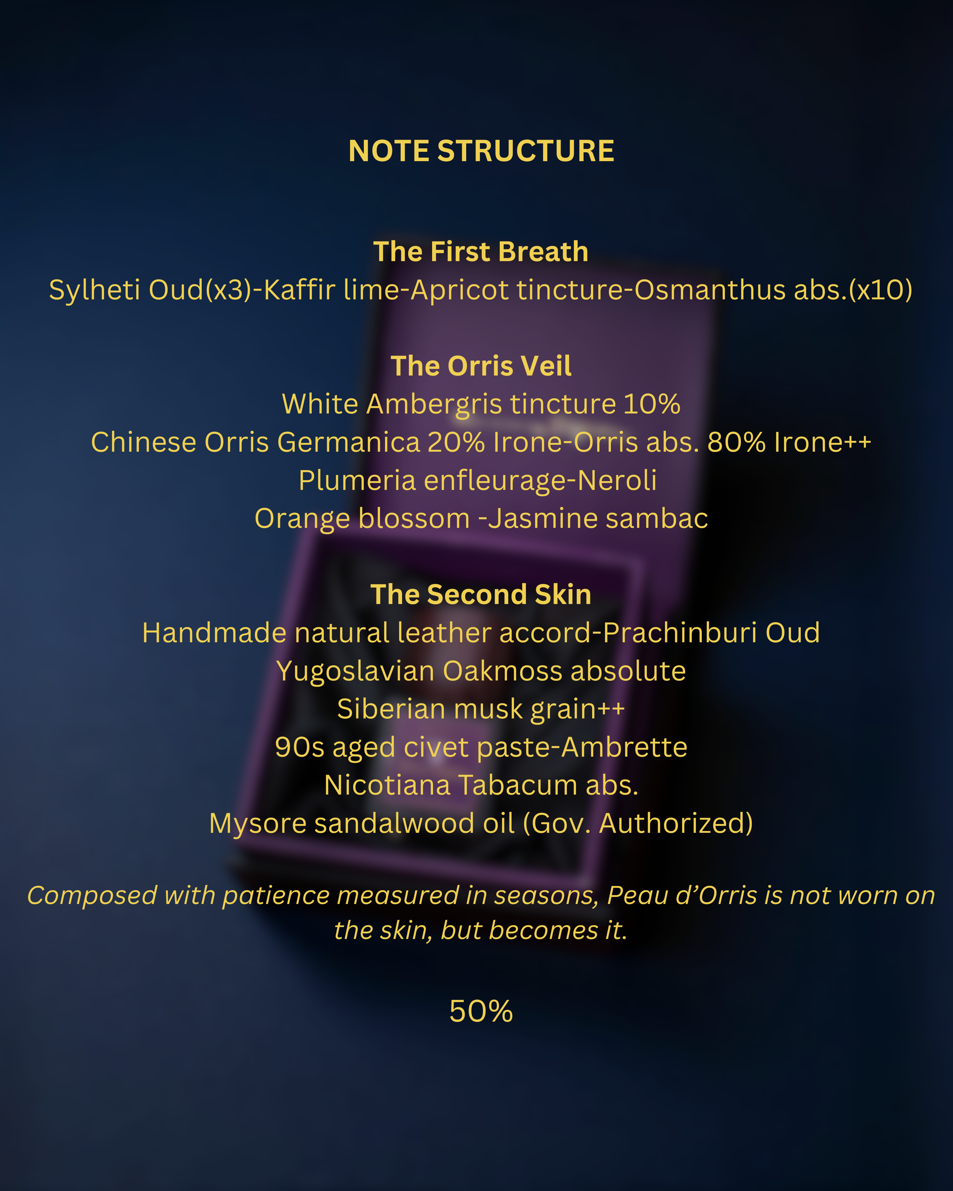 PEAU D'ORRIS EDITION GOLD 50°