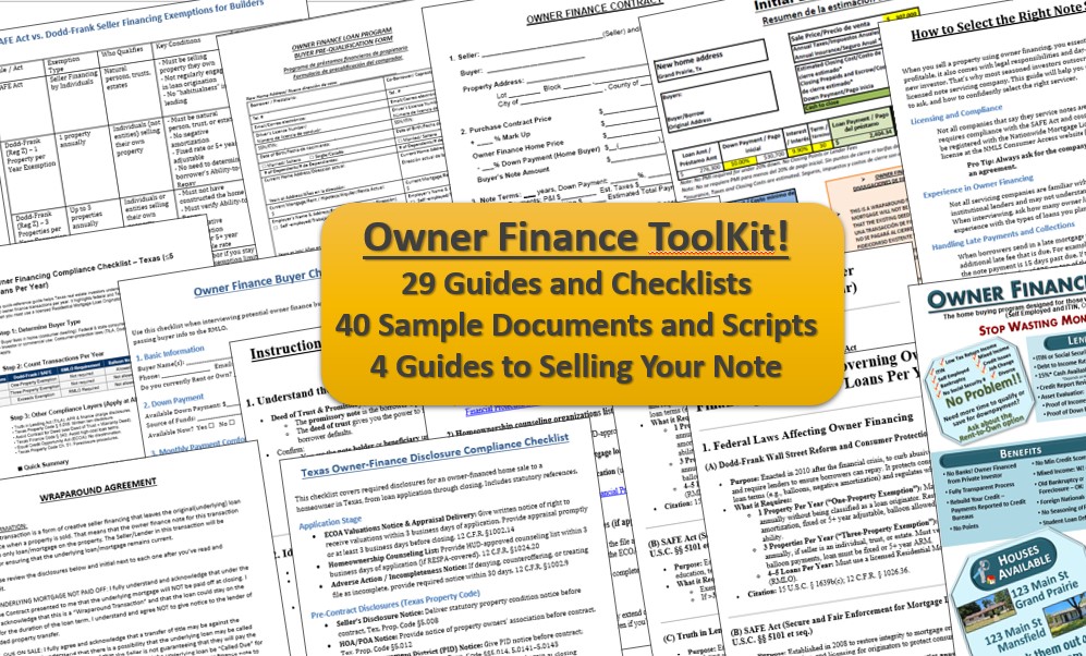 Owner Finance Seller's Playbook Training
