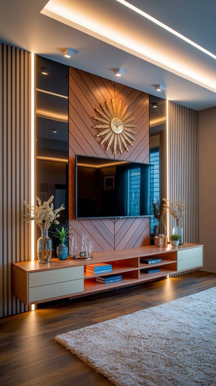 Modern Entertainment Wall Unit
