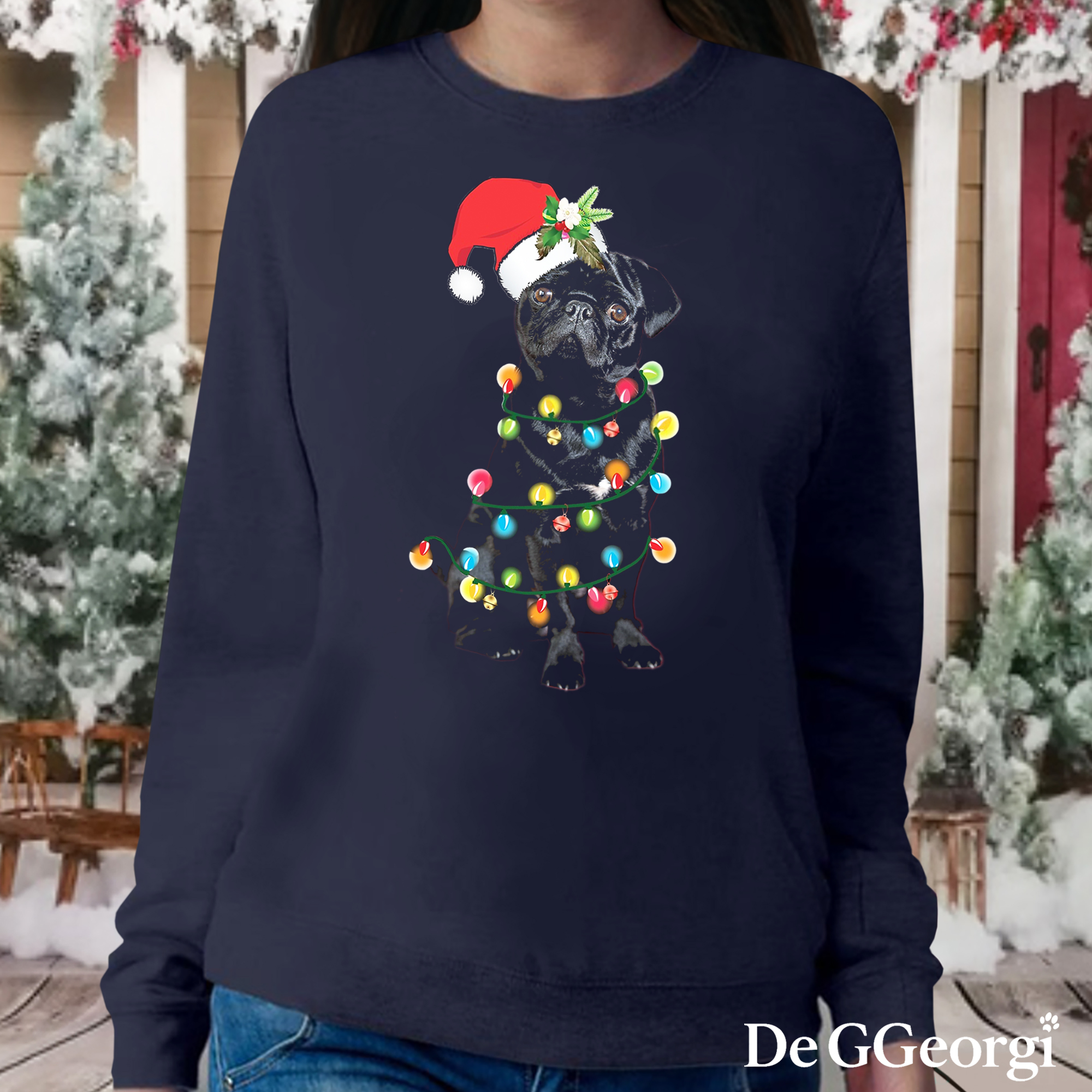 Christmas Pug Sweatshirt