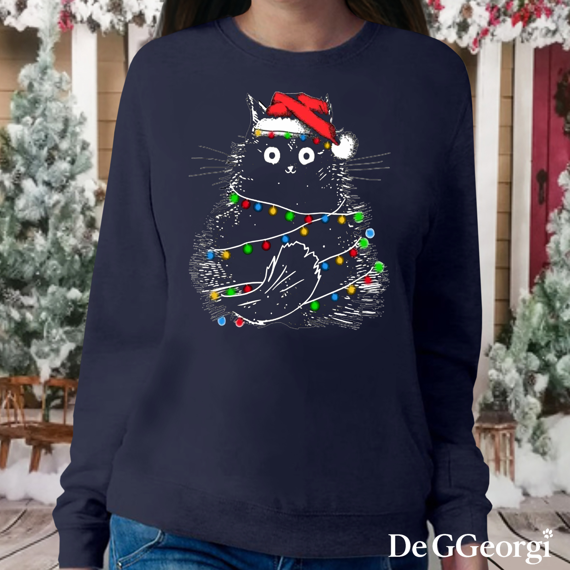 Holiday Cat Sweatshirt