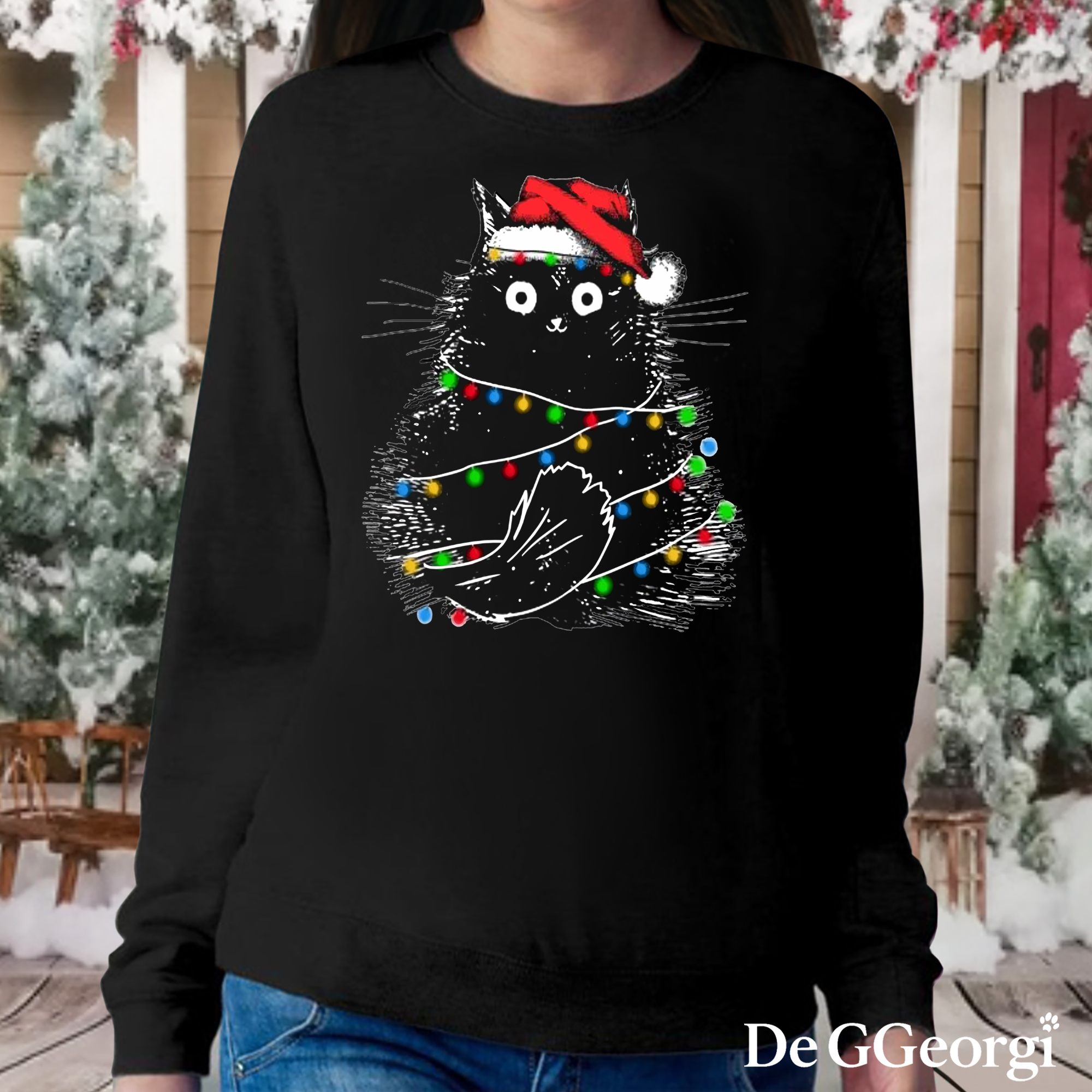 Christmas Cat Sweatshirt