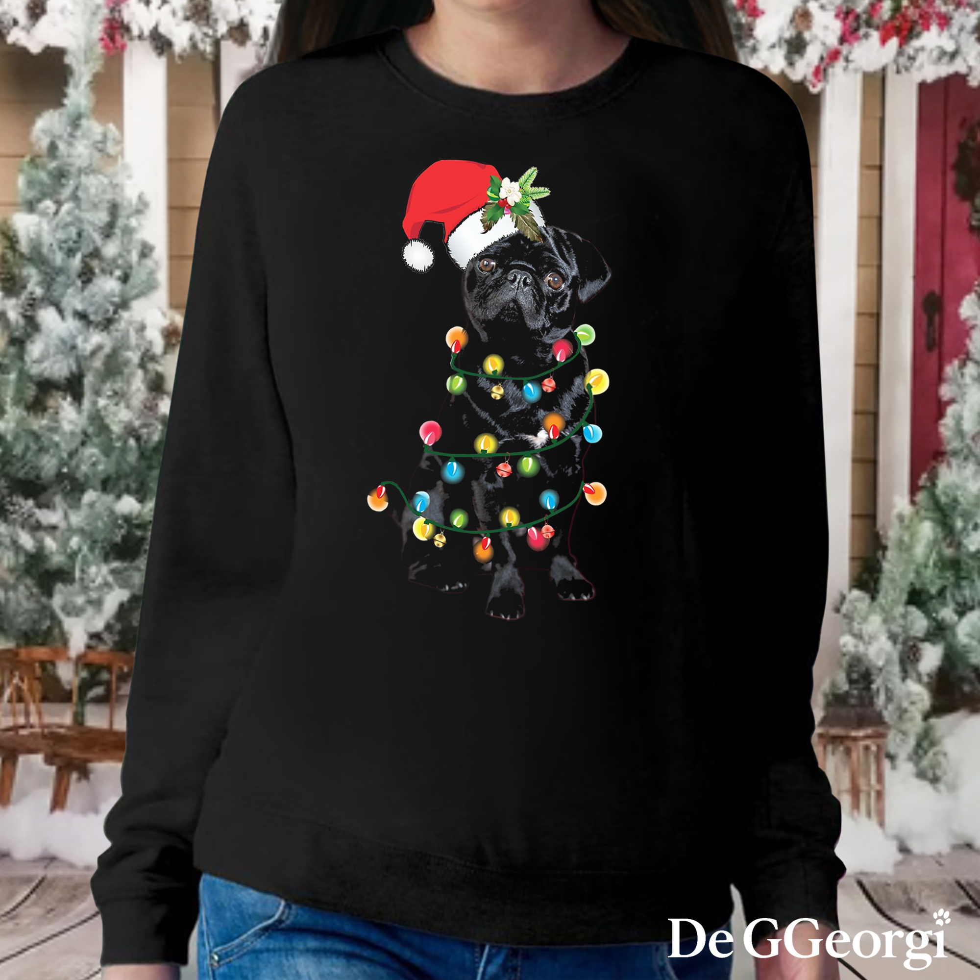Christmas Pug Sweatshirt