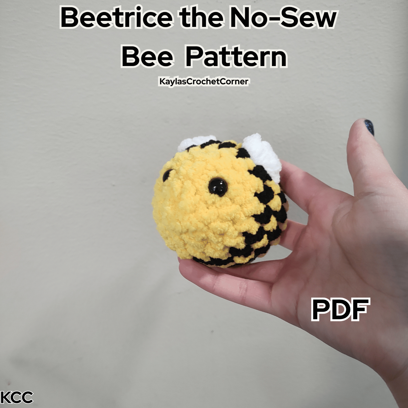 No-Sew Beetrice the Bee PDF Crochet Pattern