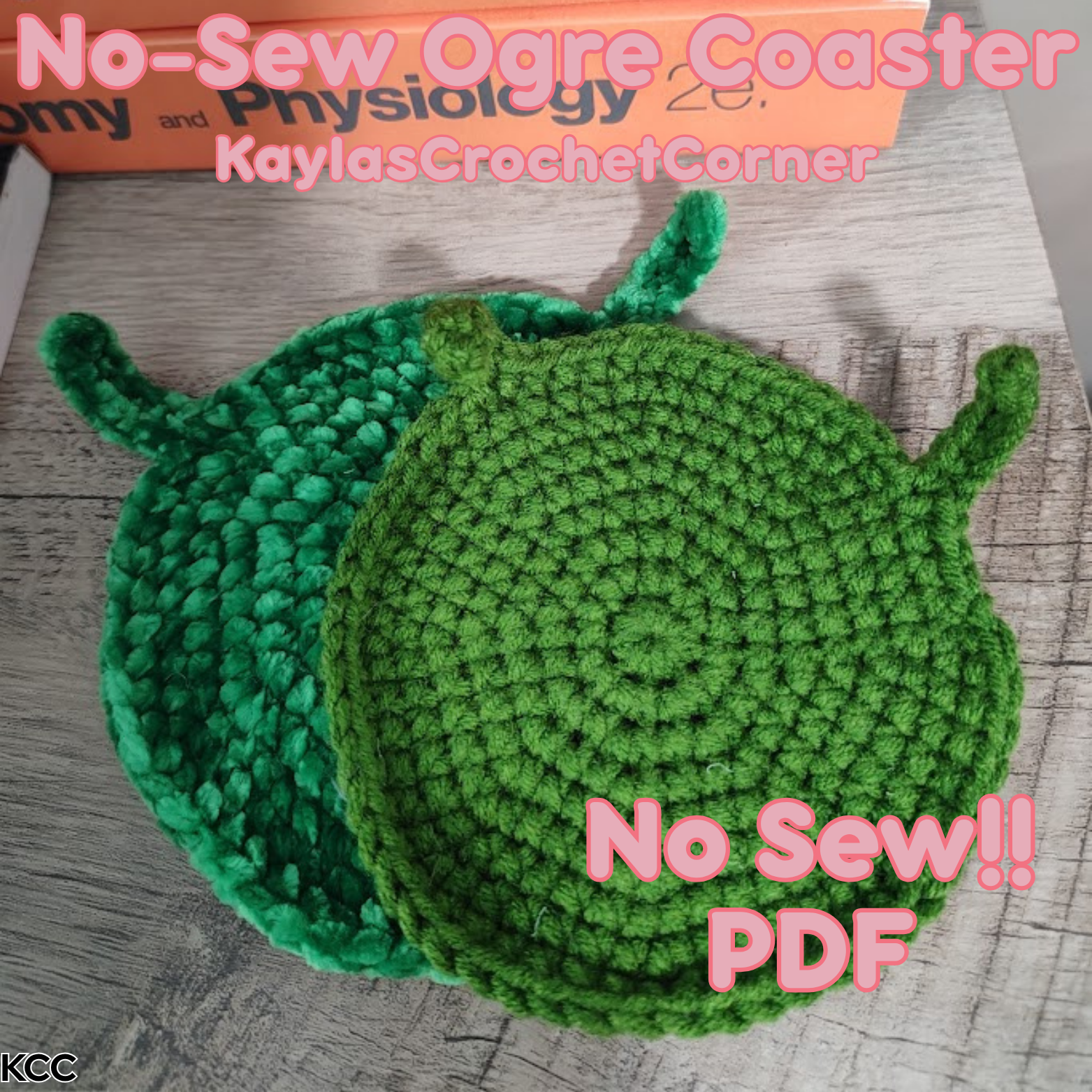 No-Sew Ogre Coaster Crochet Pattern PDF