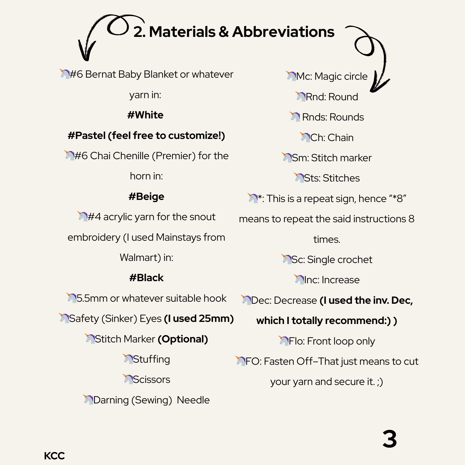 Sasha the Unicorn PDF Crochet Pattern