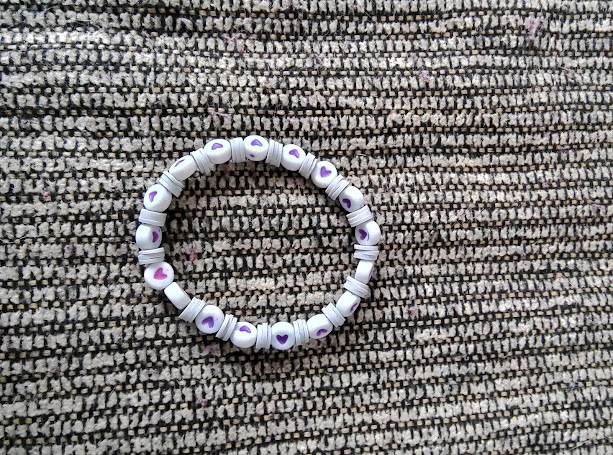 Handmade Beaded Heart Bracelet