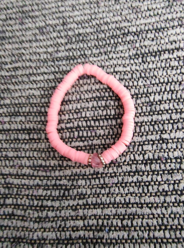 Pink Beaded Rock Bracelet