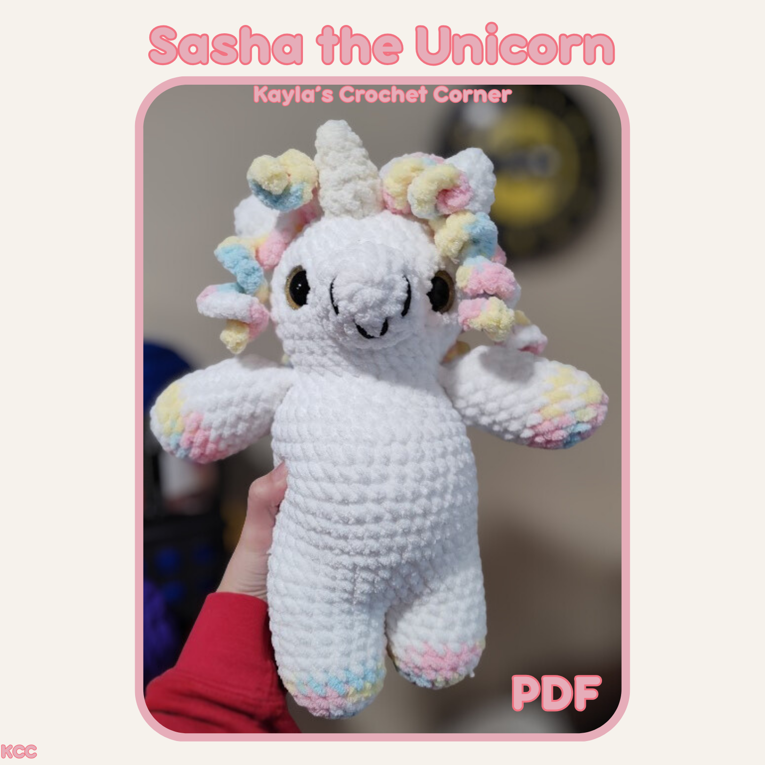 Sasha the Unicorn PDF Crochet Pattern