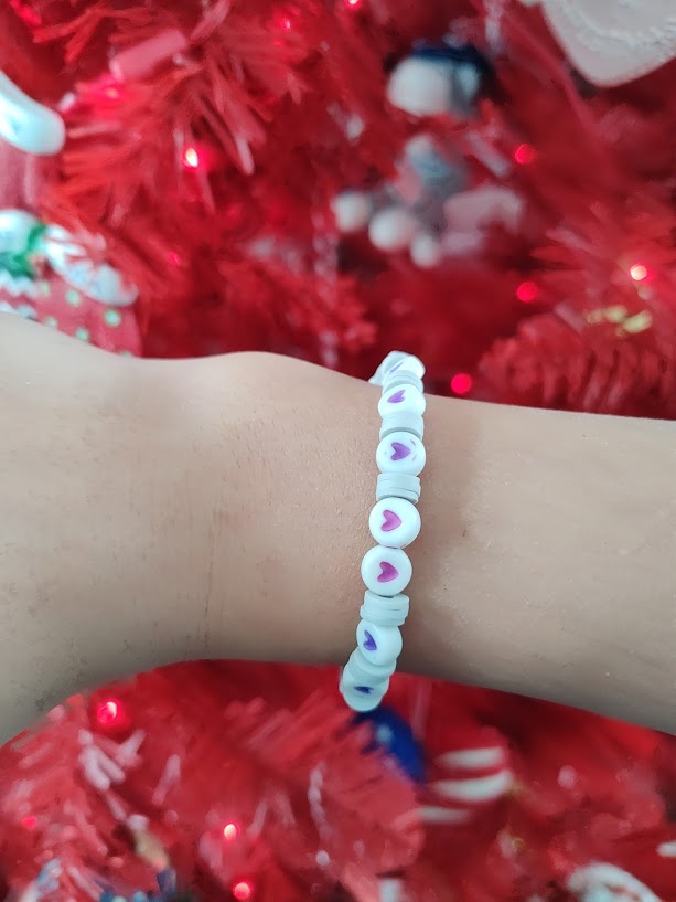 Handmade Beaded Heart Bracelet