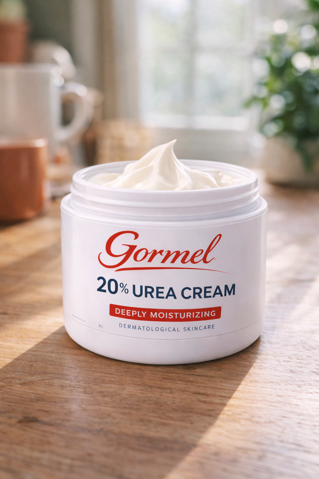 Gormel 20% Urea Cream – Deeply Moisturizing Cream for Dry Skin, Feet, Heels, Hands & Elbows – Smooths Rough Skin & Restores Hydration – Dermatological Skincare – 4 oz Jar