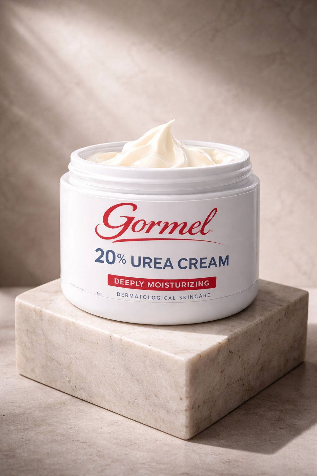 Gormel 20% Urea Cream – Deeply Moisturizing Cream for Dry Skin, Feet, Heels, Hands & Elbows – Smooths Rough Skin & Restores Hydration – Dermatological Skincare – 4 oz Jar