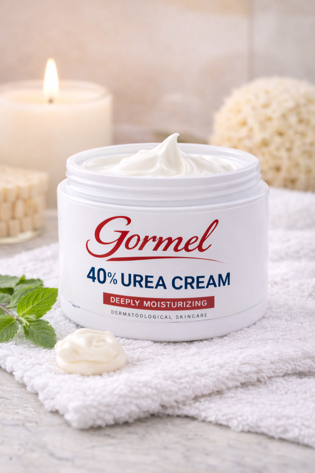 Gormel 40% Urea Cream – Intensive Moisturizing Treatment for Very Dry, Rough & Thick Skin – Softens Calluses, Heels & Feet – Dermatological Skincare – 4 oz Jar