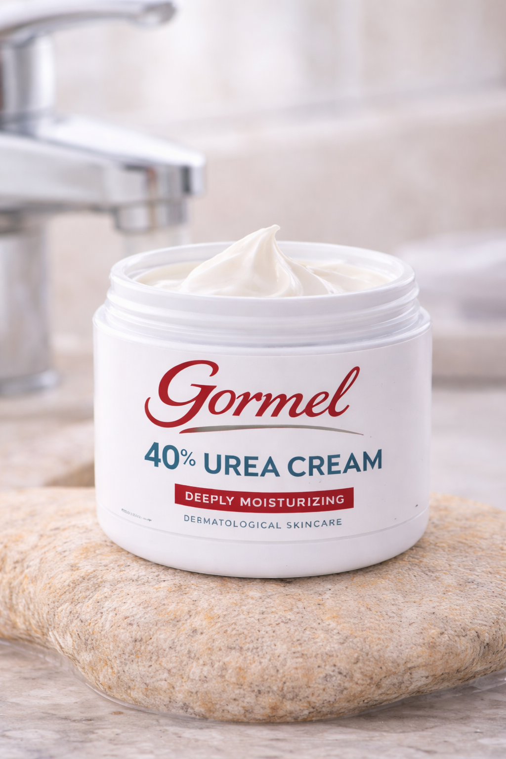 Gormel 40% Urea Cream – Intensive Moisturizing Treatment for Very Dry, Rough & Thick Skin – Softens Calluses, Heels & Feet – Dermatological Skincare – 4 oz Jar