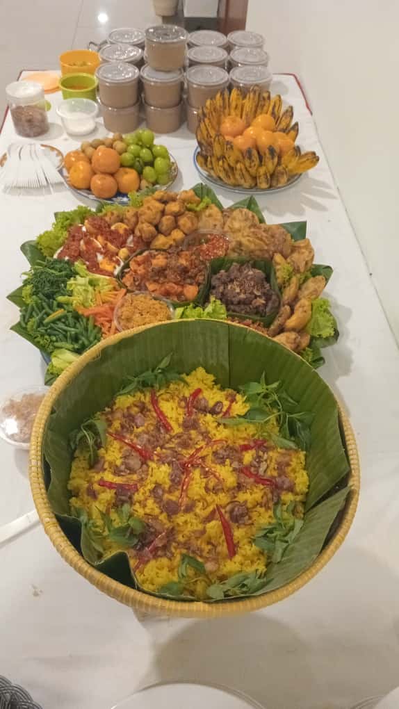 Traditional Indonesian Tumpeng Rice Platter