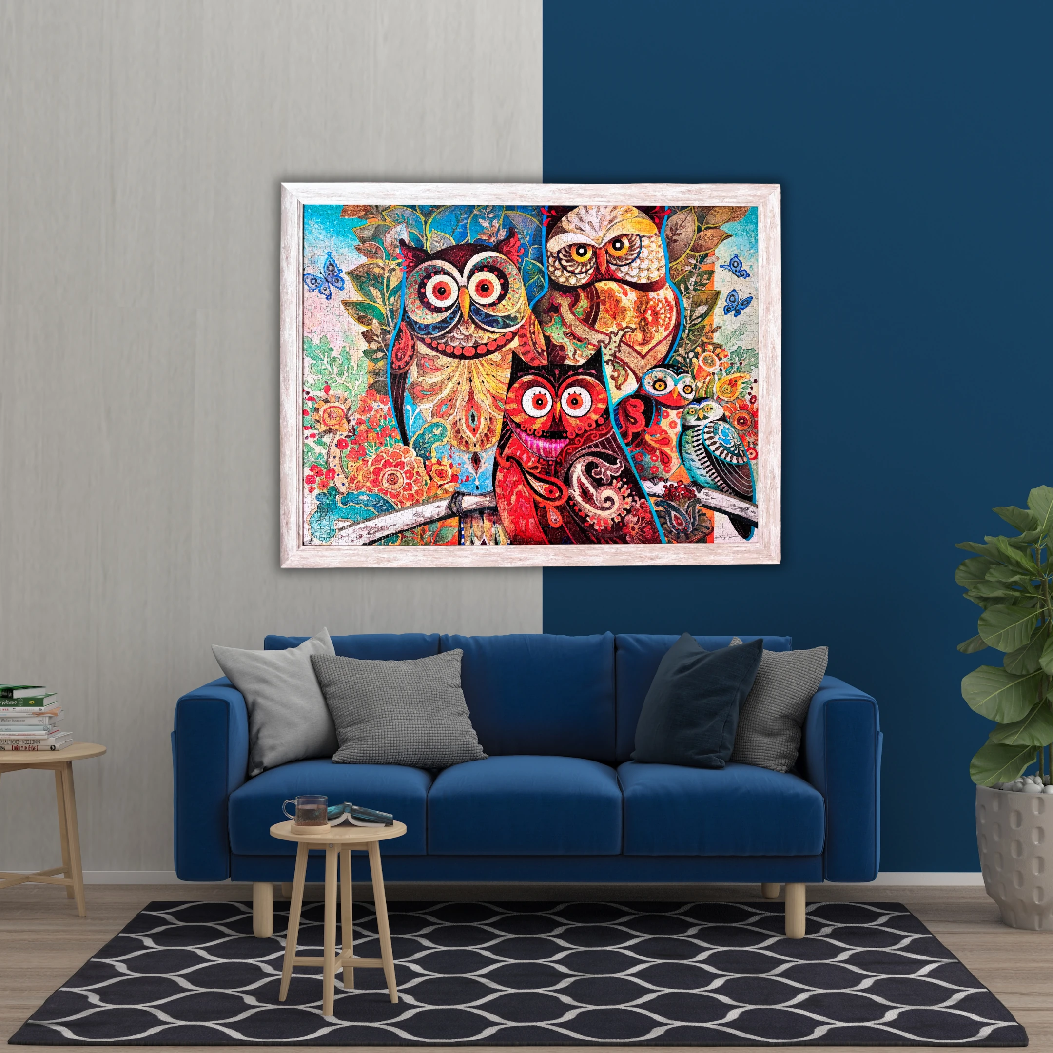 Owls of Wonder – Luxury 2000 piece Handcrafted Puzzle Wall Art 